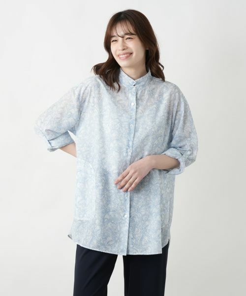 Leilian / レリアン シャツ・ブラウス | ペイズリースタンドカラーブラウス | 詳細8