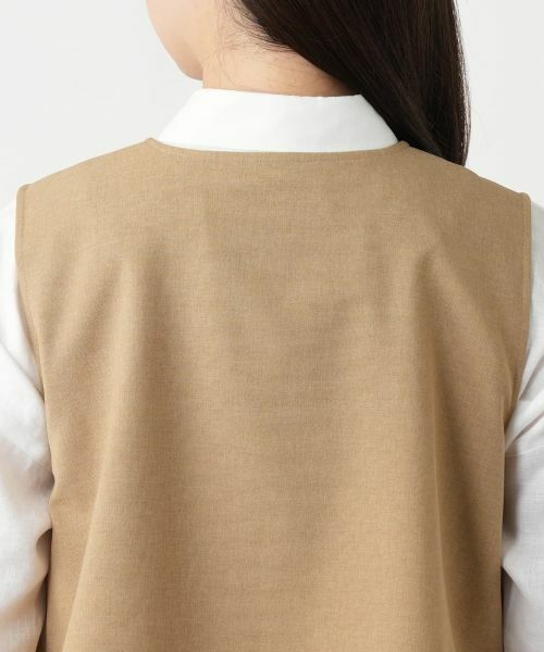 Leilian / レリアン テーラードジャケット | レイヤード風ジップベスト | 詳細12