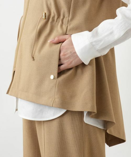 Leilian / レリアン テーラードジャケット | レイヤード風ジップベスト | 詳細14