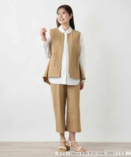 Leilian / レリアン テーラードジャケット | レイヤード風ジップベスト | 詳細4