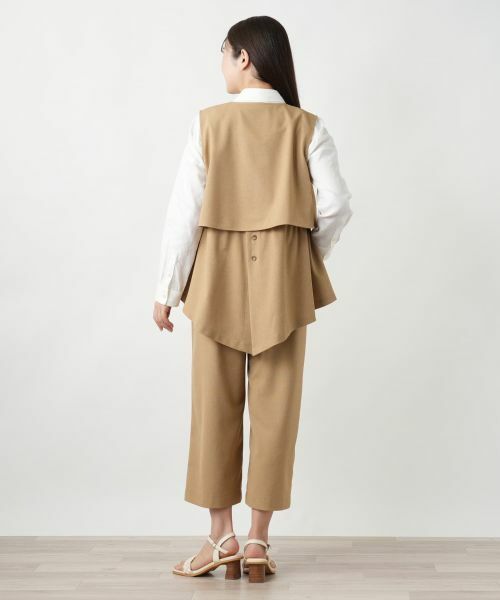 Leilian / レリアン テーラードジャケット | レイヤード風ジップベスト | 詳細6