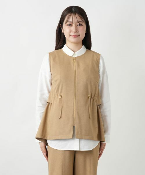 Leilian / レリアン テーラードジャケット | レイヤード風ジップベスト | 詳細8