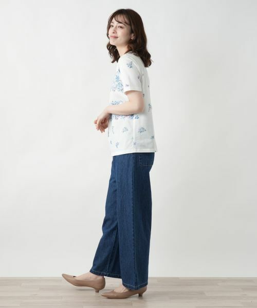 Leilian / レリアン カットソー | プリントクルーネックカットソー | 詳細2