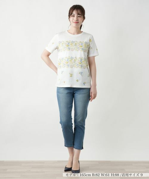 Leilian / レリアン カットソー | プリントクルーネックカットソー | 詳細4