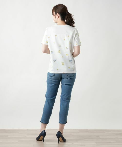 Leilian / レリアン カットソー | プリントクルーネックカットソー | 詳細6