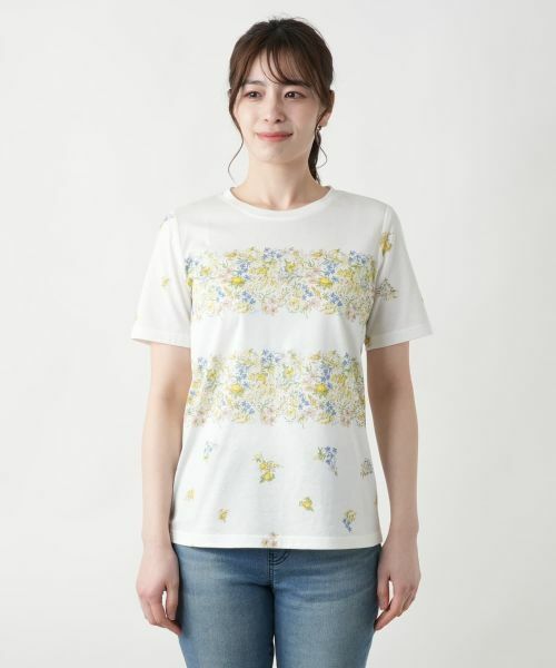 Leilian / レリアン カットソー | プリントクルーネックカットソー | 詳細7