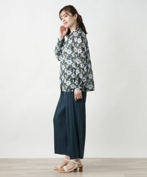 Leilian / レリアン シャツ・ブラウス | プリントバンドカラーブラウス | 詳細2