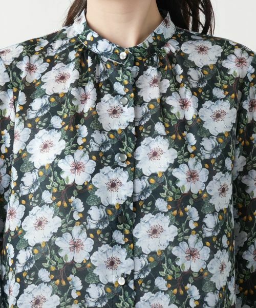 Leilian / レリアン シャツ・ブラウス | プリントバンドカラーブラウス | 詳細7