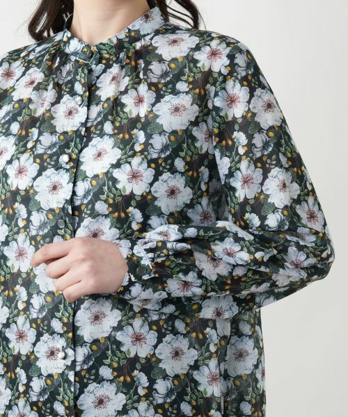 Leilian / レリアン シャツ・ブラウス | プリントバンドカラーブラウス | 詳細9