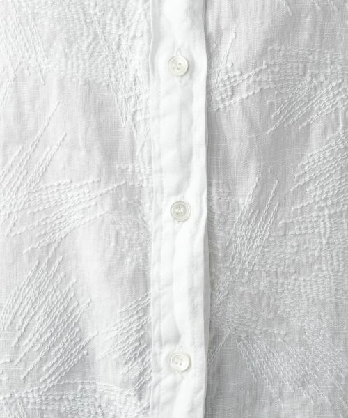 Leilian / レリアン シャツ・ブラウス | 刺繍バンドカラーブラウス【ROSSO35】 | 詳細14