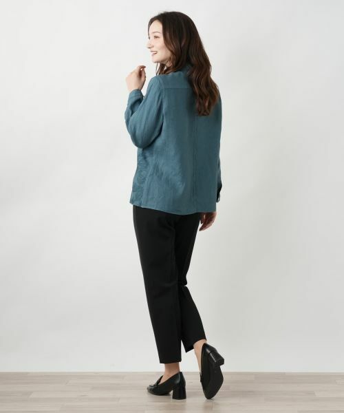 Leilian / レリアン シャツ・ブラウス | 刺繍バンドカラーブラウス【ROSSO35】 | 詳細3