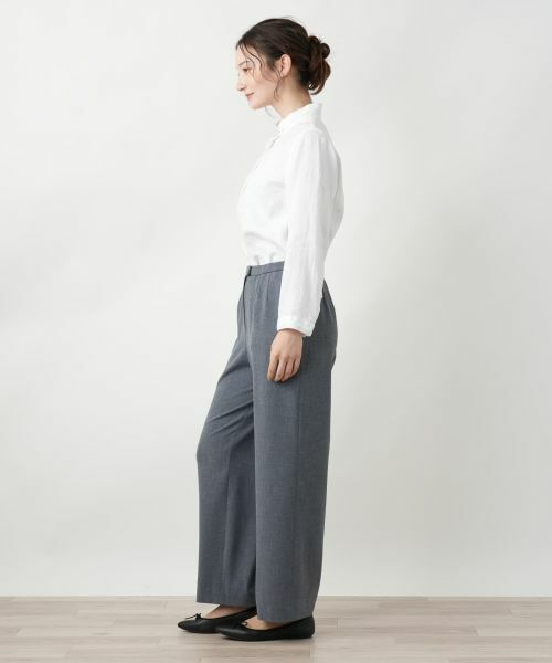 Leilian / レリアン シャツ・ブラウス | 刺繍バンドカラーブラウス【ROSSO35】 | 詳細5