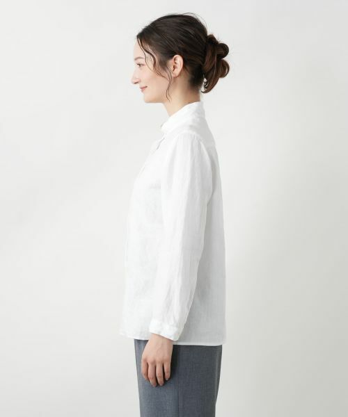 Leilian / レリアン シャツ・ブラウス | 刺繍バンドカラーブラウス【ROSSO35】 | 詳細7