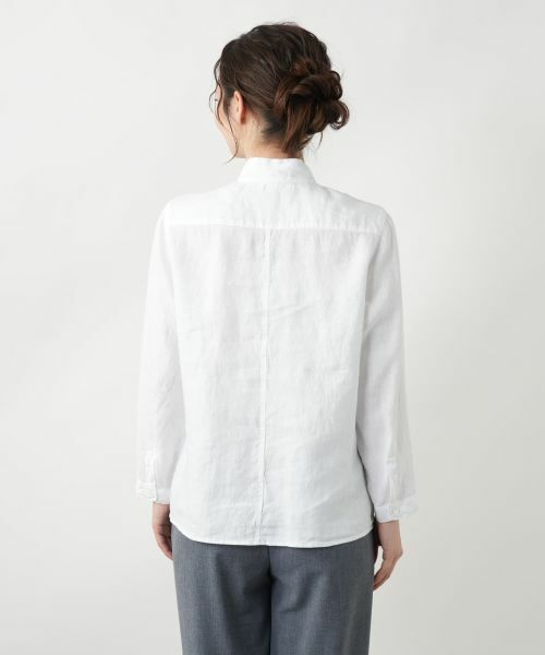 Leilian / レリアン シャツ・ブラウス | 刺繍バンドカラーブラウス【ROSSO35】 | 詳細8