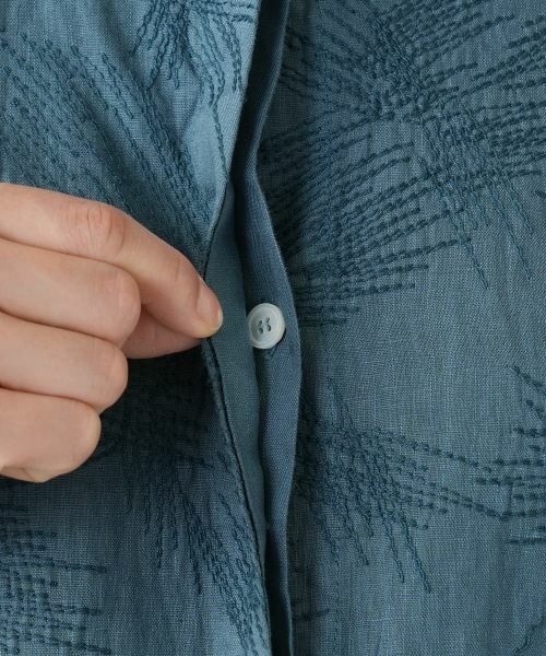 Leilian / レリアン シャツ・ブラウス | 刺繍比翼ブラウス【ROSSO35】 | 詳細12