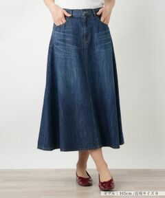 Leilian / レリアン ミニ・ひざ丈スカート | デニムフレアスカート【L JEANS】