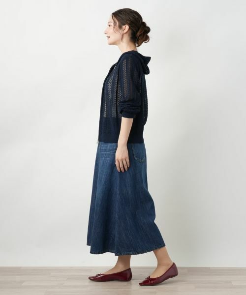 Leilian / レリアン ミニ・ひざ丈スカート | デニムフレアスカート【L JEANS】 | 詳細2