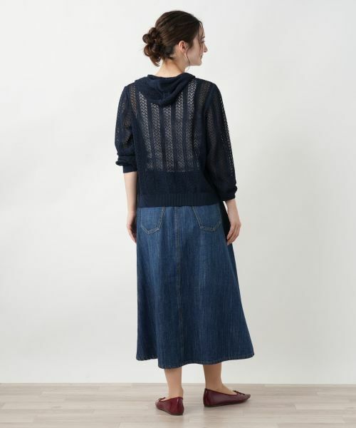 Leilian / レリアン ミニ・ひざ丈スカート | デニムフレアスカート【L JEANS】 | 詳細3