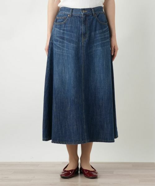 Leilian / レリアン ミニ・ひざ丈スカート | デニムフレアスカート【L JEANS】 | 詳細4