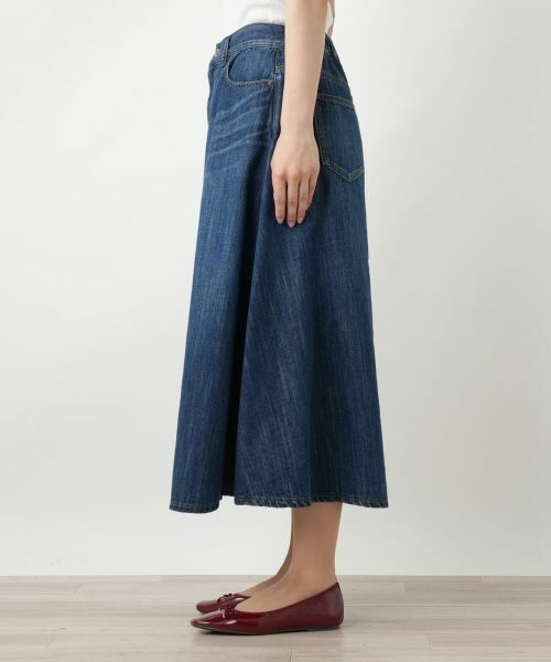 Leilian / レリアン ミニ・ひざ丈スカート | デニムフレアスカート【L JEANS】 | 詳細5