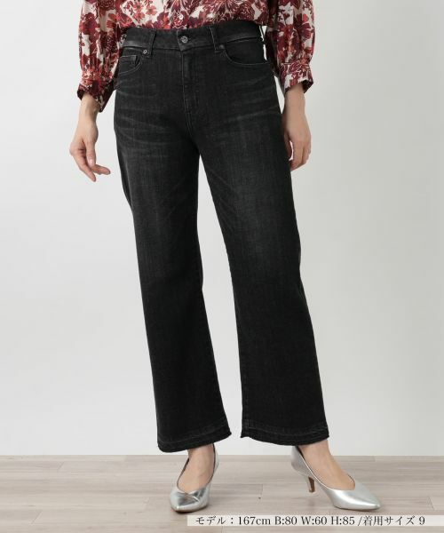Leilian/レリアン ブラックデニムパンツ【L JEANS】 ブラック 7(S) Leilian/レリアン ブラックデニムパンツ【L JEANS】 ブラック 7(S)