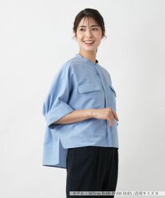 Leilian / レリアン シャツ・ブラウス | 比翼バンドカラーブラウス【Leilian WHITE LABEL】