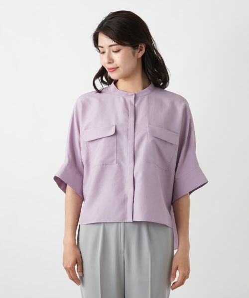 Leilian / レリアン シャツ・ブラウス | 比翼バンドカラーブラウス【Leilian WHITE LABEL】 | 詳細10