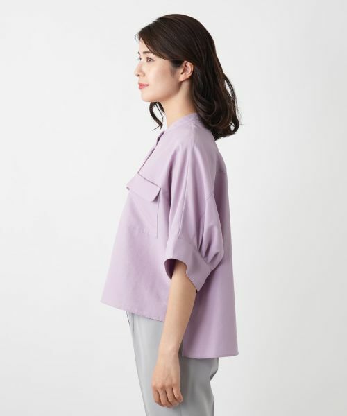 Leilian / レリアン シャツ・ブラウス | 比翼バンドカラーブラウス【Leilian WHITE LABEL】 | 詳細11