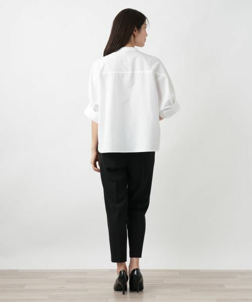Leilian / レリアン シャツ・ブラウス | 比翼バンドカラーブラウス【Leilian WHITE LABEL】 | 詳細3