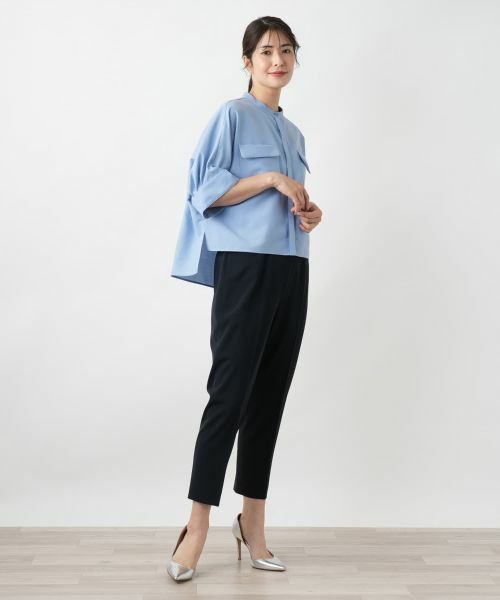 Leilian / レリアン シャツ・ブラウス | 比翼バンドカラーブラウス【Leilian WHITE LABEL】 | 詳細4