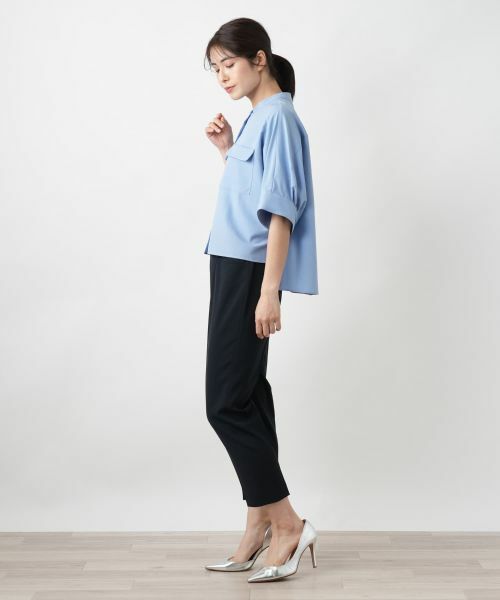 Leilian / レリアン シャツ・ブラウス | 比翼バンドカラーブラウス【Leilian WHITE LABEL】 | 詳細5