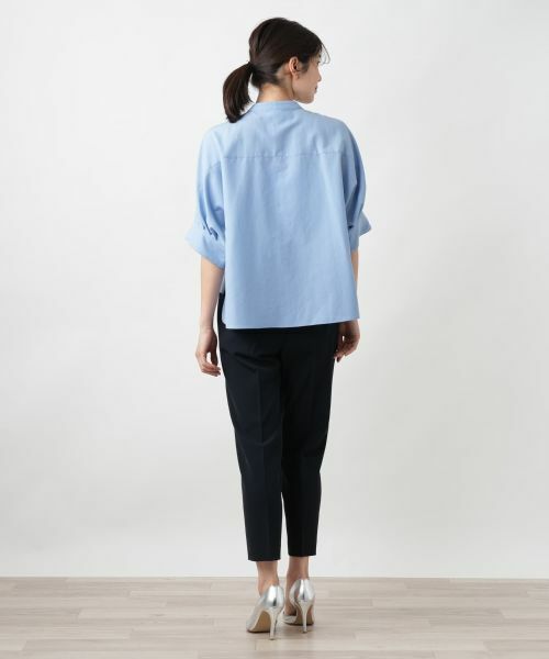 Leilian / レリアン シャツ・ブラウス | 比翼バンドカラーブラウス【Leilian WHITE LABEL】 | 詳細6