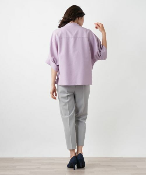 Leilian / レリアン シャツ・ブラウス | 比翼バンドカラーブラウス【Leilian WHITE LABEL】 | 詳細9