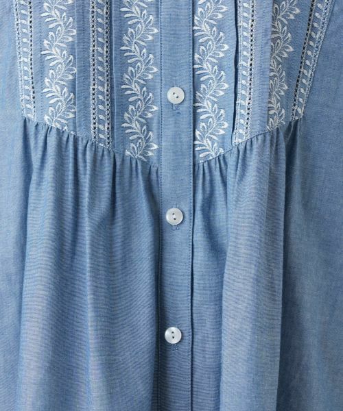 Leilian / レリアン シャツ・ブラウス | 刺繍ギャザーブラウス【Leilian WHITE LABEL】 | 詳細12