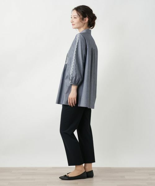 Leilian / レリアン シャツ・ブラウス | 刺繍ギャザーブラウス【Leilian WHITE LABEL】 | 詳細14