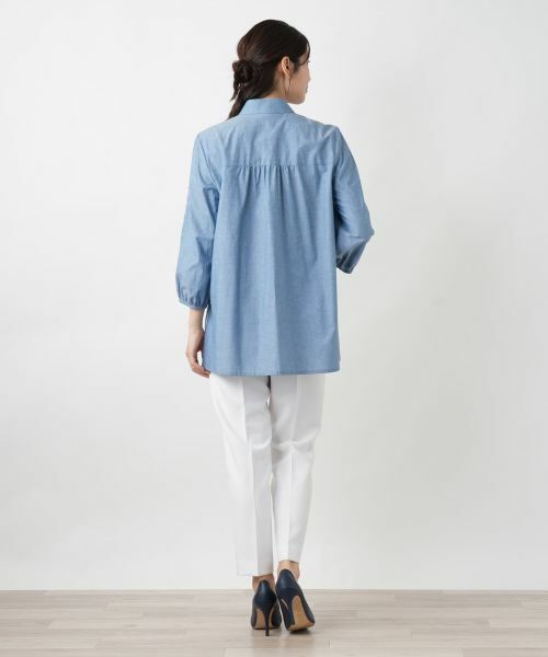 Leilian / レリアン シャツ・ブラウス | 刺繍ギャザーブラウス【Leilian WHITE LABEL】 | 詳細3