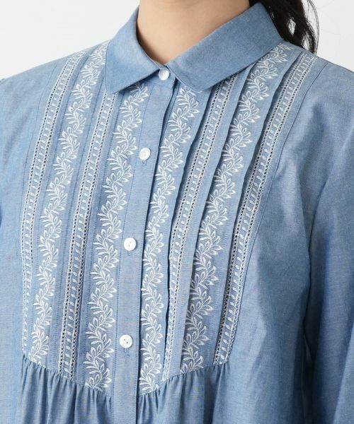 Leilian / レリアン シャツ・ブラウス | 刺繍ギャザーブラウス【Leilian WHITE LABEL】 | 詳細7