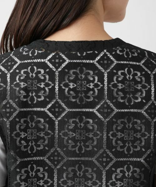 Leilian / レリアン テーラードジャケット | 幾何学レースベスト【Leilian WHITE LABEL】 | 詳細11