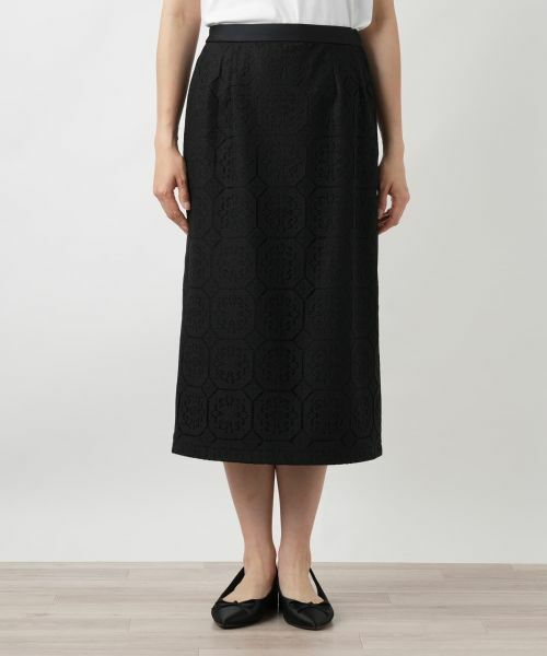 Leilian / レリアン ミニ・ひざ丈スカート | レースタイトスカート【Leilian WHITE LABEL】 | 詳細4