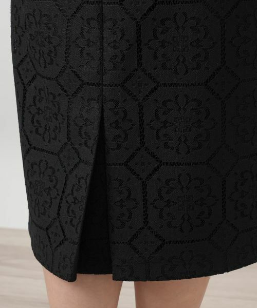 Leilian / レリアン ミニ・ひざ丈スカート | レースタイトスカート【Leilian WHITE LABEL】 | 詳細9