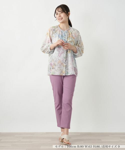 Leilian / レリアン シャツ・ブラウス | プリントフリルブラウス | 詳細1