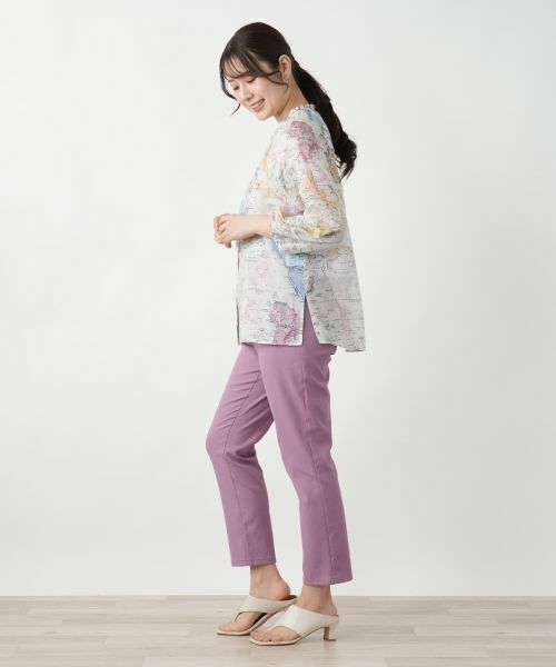 Leilian / レリアン シャツ・ブラウス | プリントフリルブラウス | 詳細2