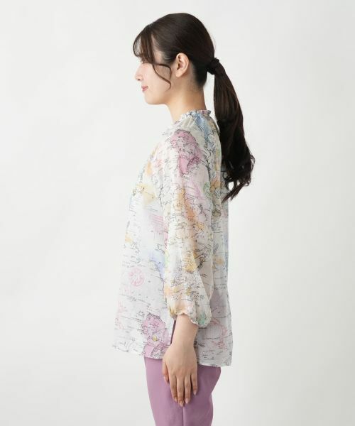 Leilian / レリアン シャツ・ブラウス | プリントフリルブラウス | 詳細5