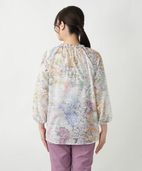 Leilian / レリアン シャツ・ブラウス | プリントフリルブラウス | 詳細6