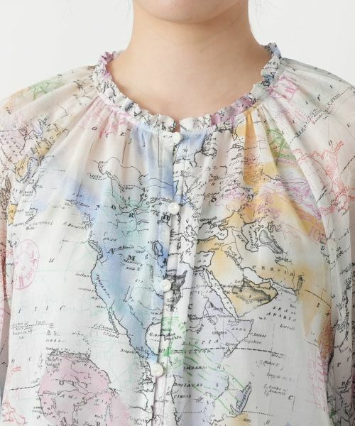 Leilian / レリアン シャツ・ブラウス | プリントフリルブラウス | 詳細7
