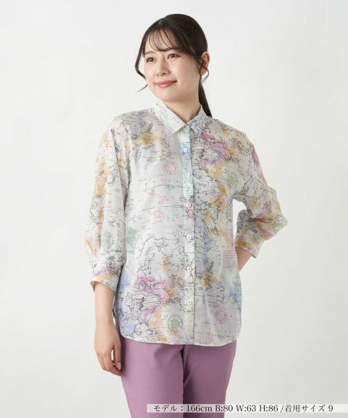 Leilian / レリアン シャツ・ブラウス | プリントブラウス(アイボリー系)