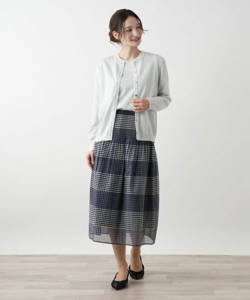 Leilian / レリアン カーディガン・ボレロ | ラメカーディガン【Leilian WHITE LABEL】 | 詳細1