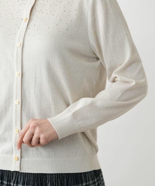 Leilian / レリアン カーディガン・ボレロ | ラメカーディガン【Leilian WHITE LABEL】 | 詳細12