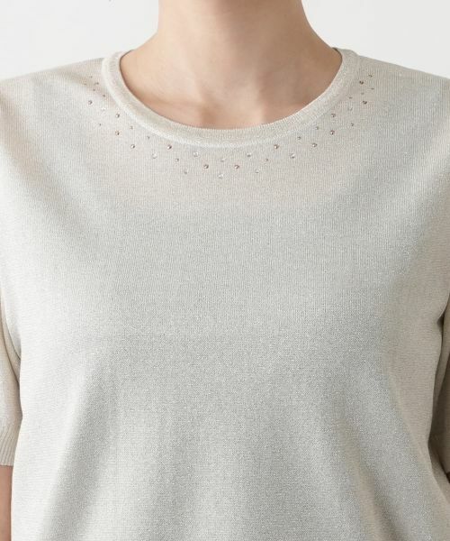 Leilian / レリアン ニット・セーター | ラメニット【Leilian WHITE LABEL】 | 詳細10