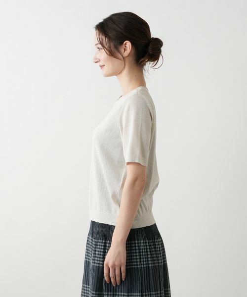 Leilian / レリアン ニット・セーター | ラメニット【Leilian WHITE LABEL】 | 詳細8